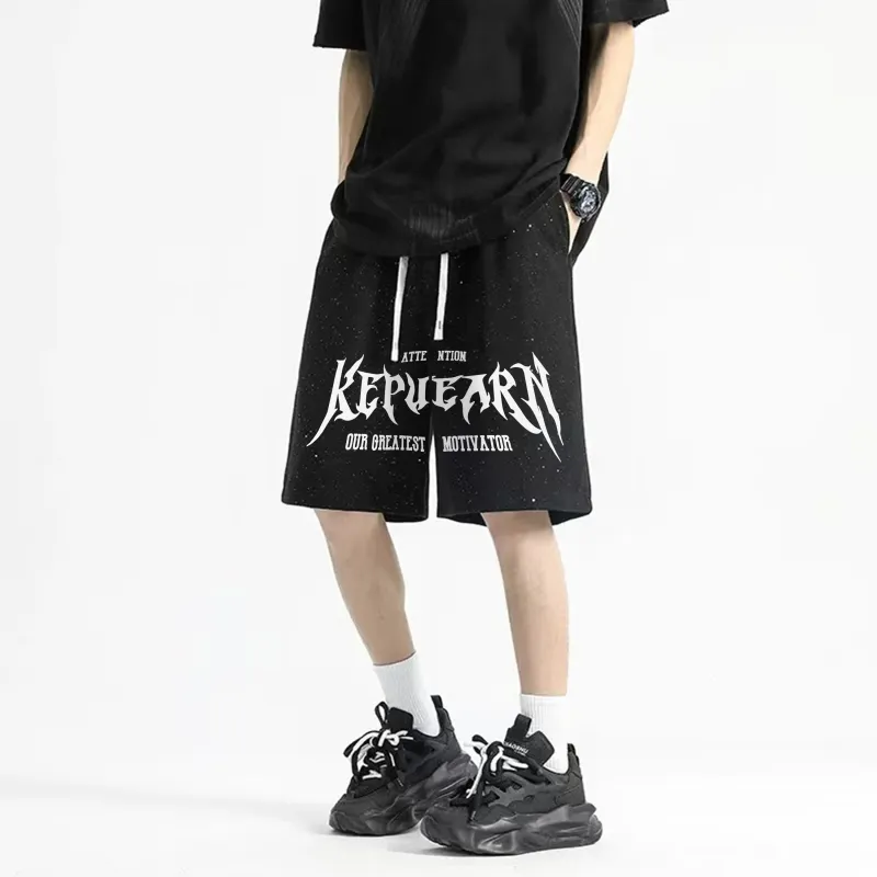 Kepu Casual Shorts Unisex Black-4