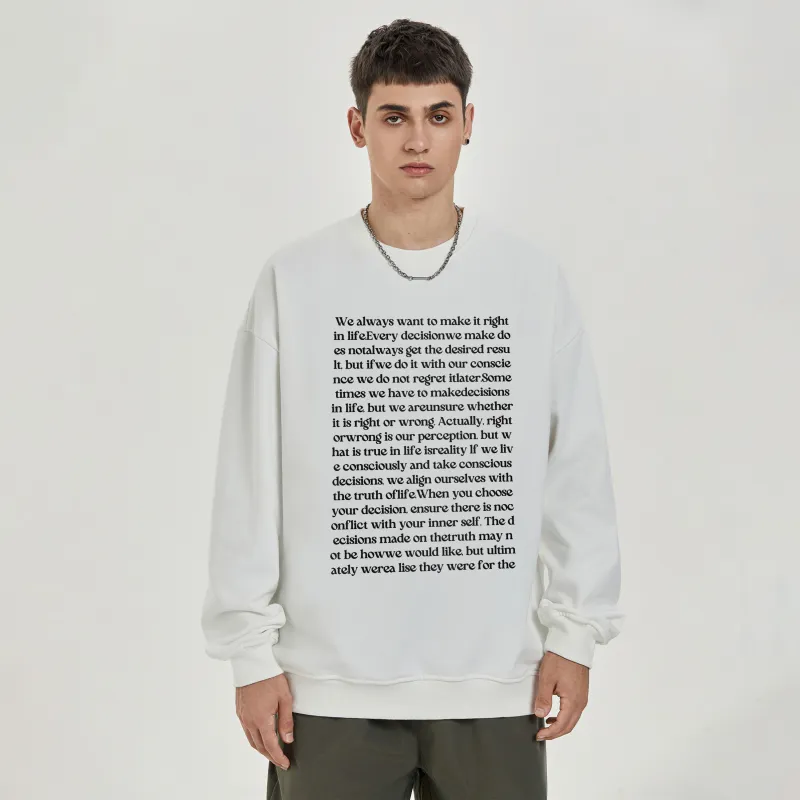 Kepu Crew Neck Thin Fleece Lined Hoodies & Sweatshirts Unisex-6