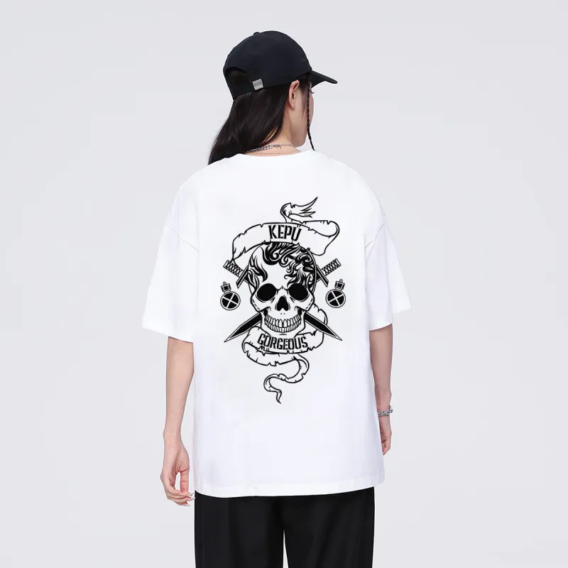 Kepu T Shirt Unisex 2 Pack 2 Pack White+White-2