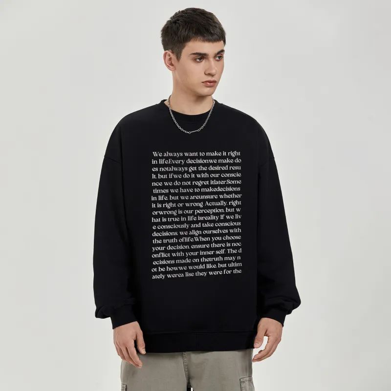Kepu Crew Neck Thin Fleece Lined Hoodies & Sweatshirts Unisex-2