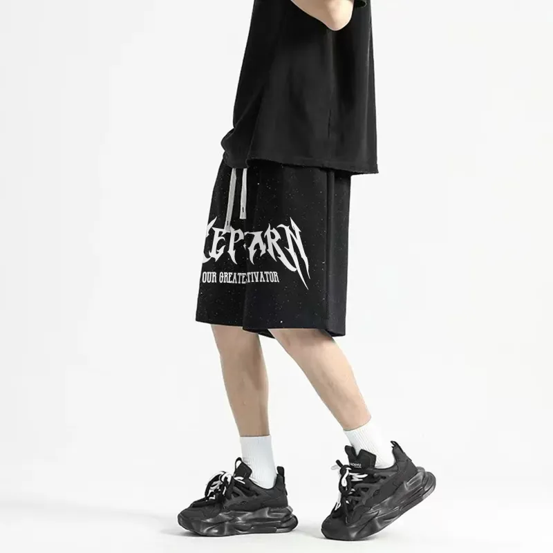 Kepu Casual Shorts Unisex Black-3