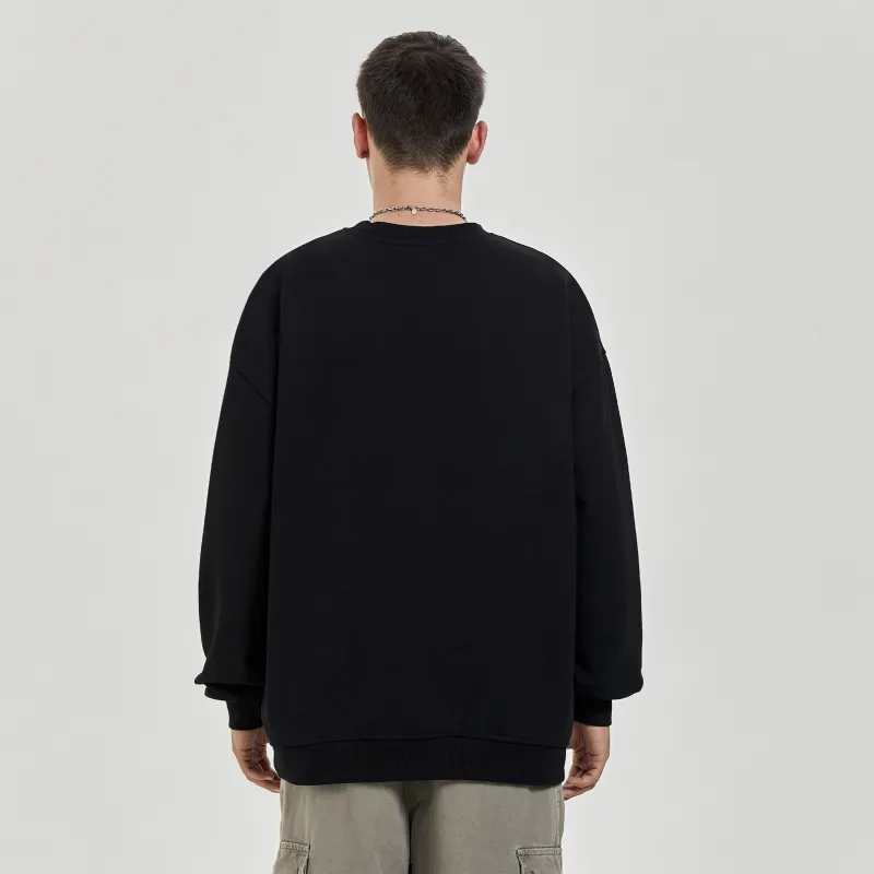 Kepu Crew Neck Thin Fleece Lined Hoodies & Sweatshirts Unisex-3