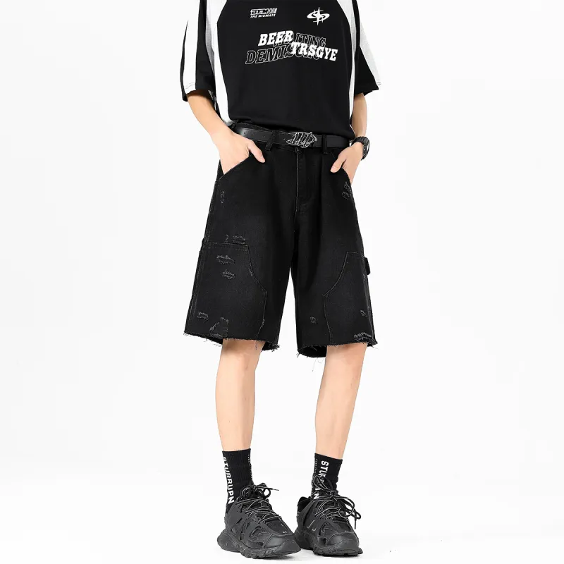 Evil Lions Denim Shorts Unisex-2