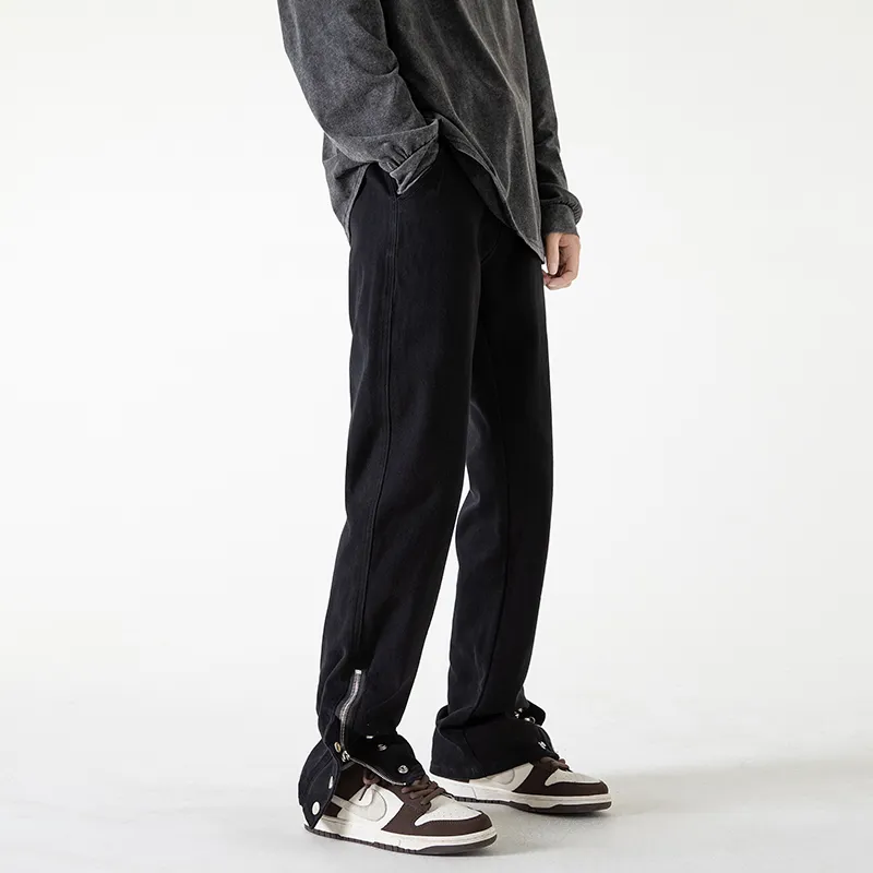 Evil Lions Jeans Unisex Black Bootcut Versatile Style-2