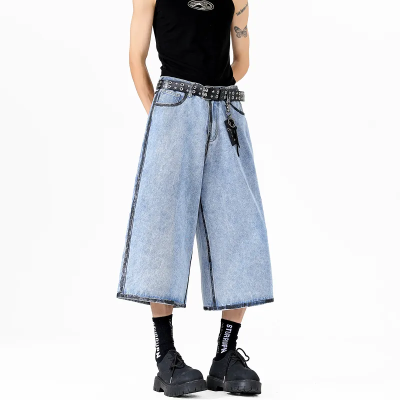 Evil Lions Denim Shorts Unisex-8