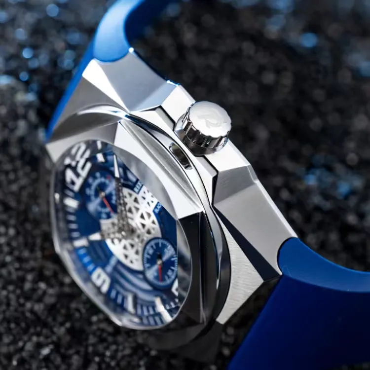 REEF TIGER Automatic Mechanical Movement Watch Men's Watches Blue Dial-4