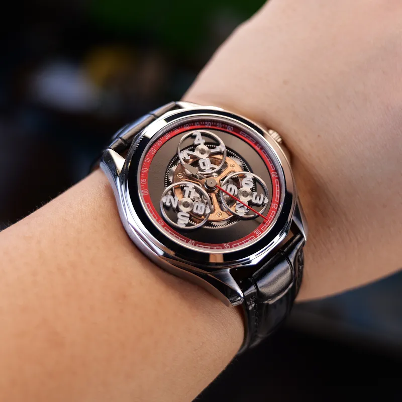 REEF TIGER Automatic Mechanical Movement Watch Men's Watches Silver Dial OBL DK-2