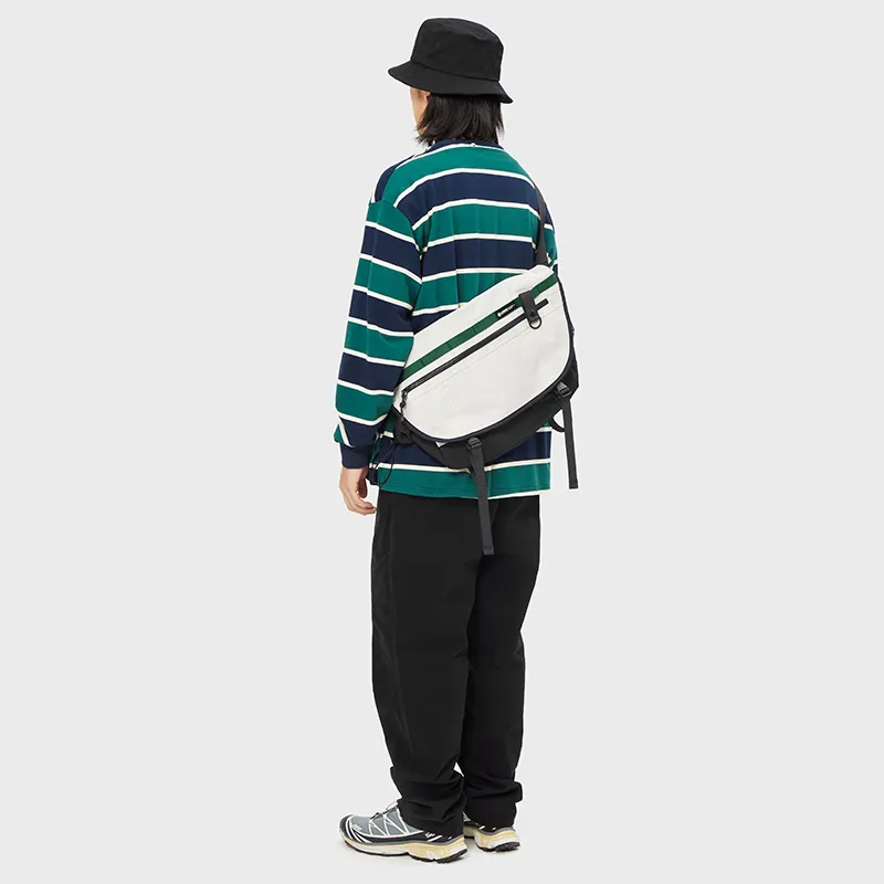 LIVEBOX EN DIRECT Polyester Messenger Bag Fixed Gear Bike Shoulder Bag Crossbody Bag Large Size Unisex White-4