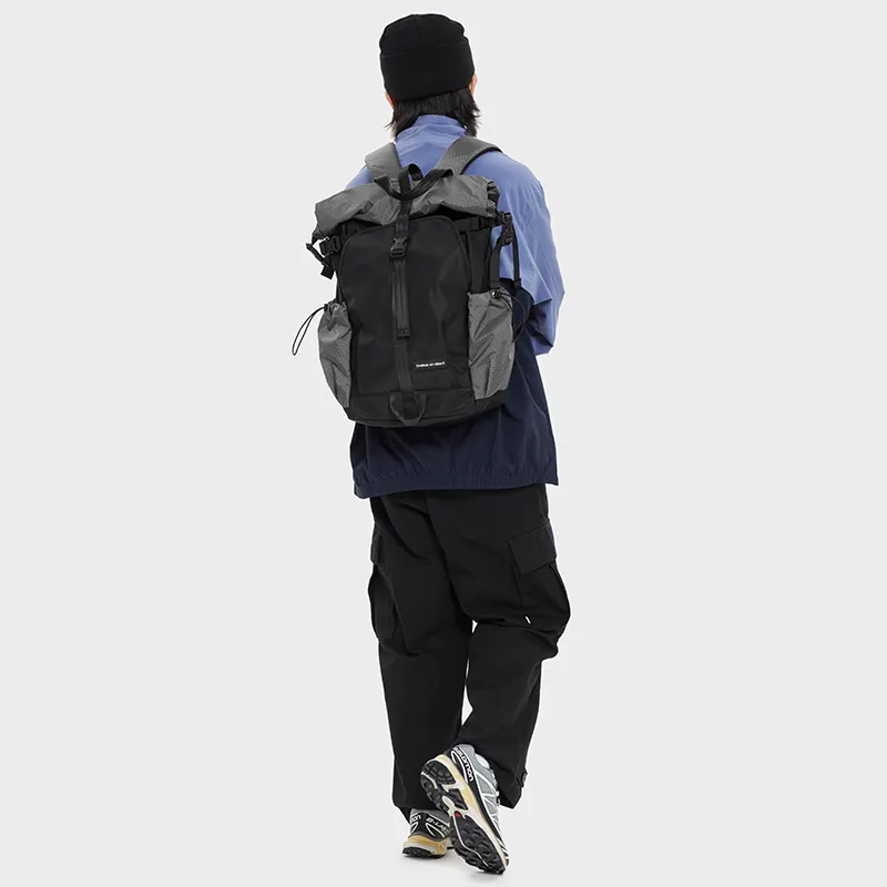 LIVEBOX EN DIRECT Nylon Fabric Backpack Tubas Men's Solid Color-4