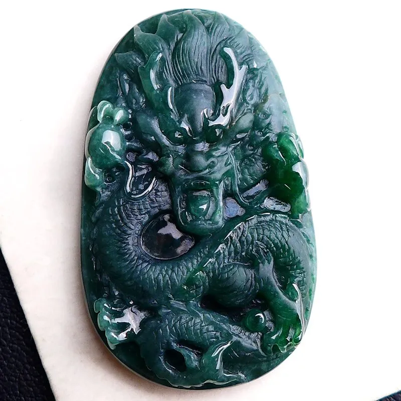Jade Blossom Glutinous Jade Jadeite Pendants Unisex-2
