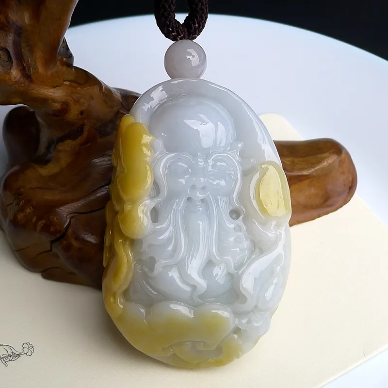 Jade Blossom Glutinous Jade Jadeite Collectible Ornament Unisex-3