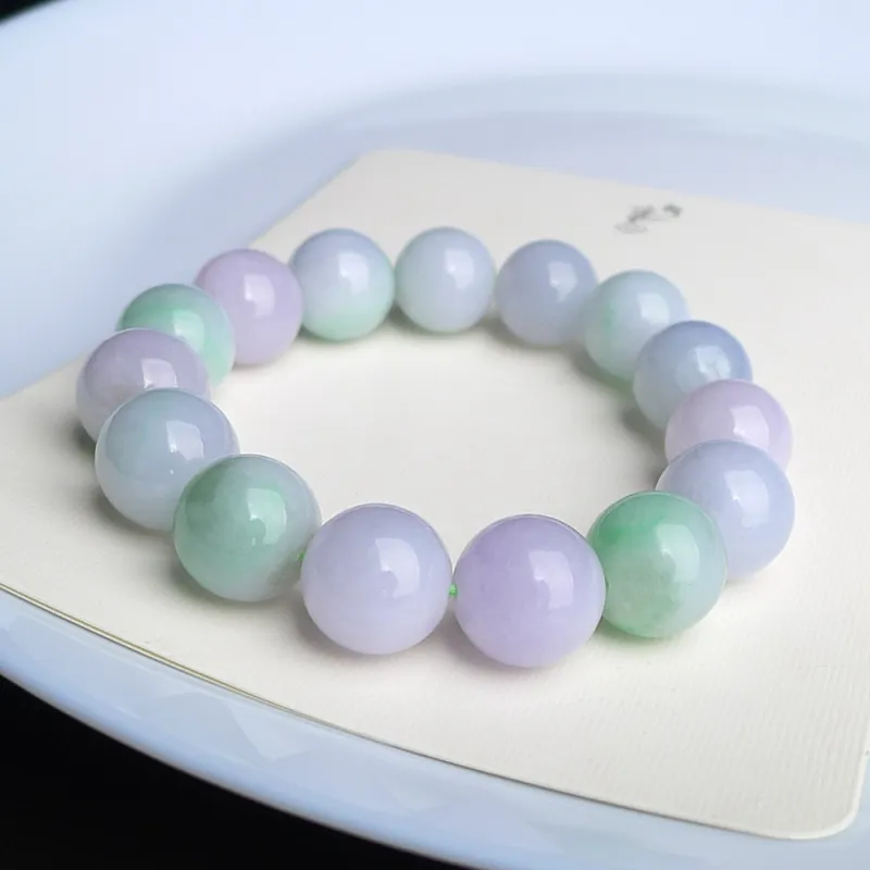 Jade Blossom Glutinous Jade Jadeite Bracelets Women's-3