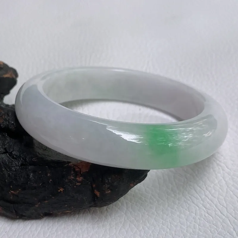 Jade Blossom Glutinous Jade Jadeite Bangles Women's-2