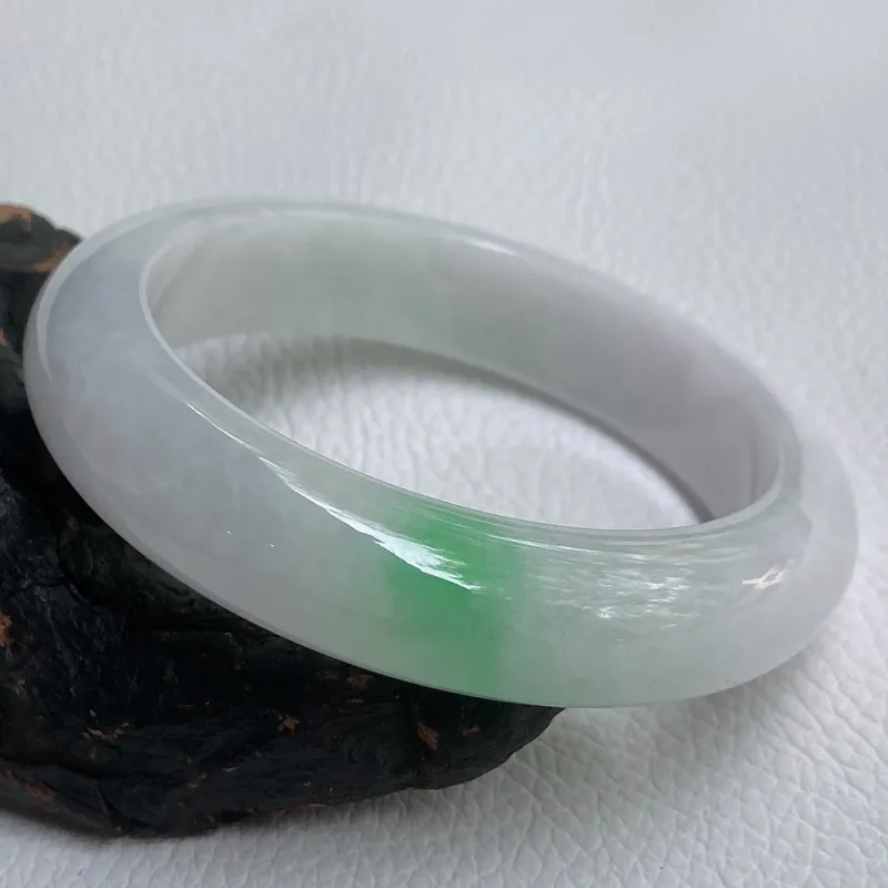 Jade Blossom Glutinous Jade Jadeite Bangles Women's-1