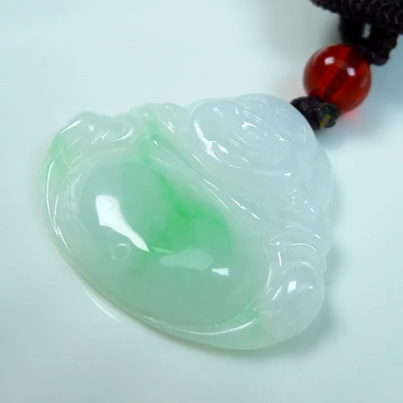 Jade Blossom Glutinous Jade Jadeite Pendants Unisex-3