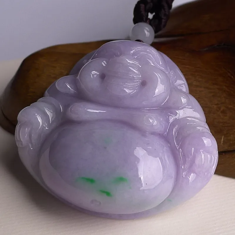 Jade Blossom Glutinous Jade Jadeite Pendants Unisex-2