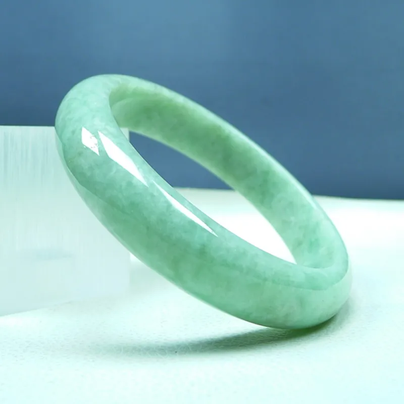 Jade Blossom Glutinous Jade Jadeite Bangles Women's-2