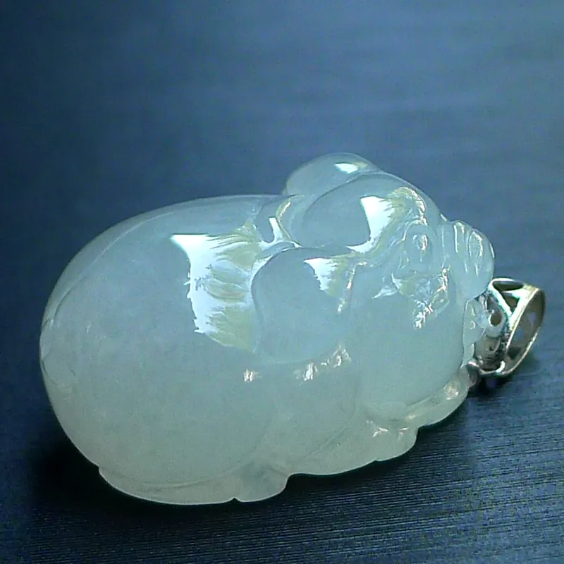 Jade Blossom Glutinous Jade Jadeite Pendants Unisex-2