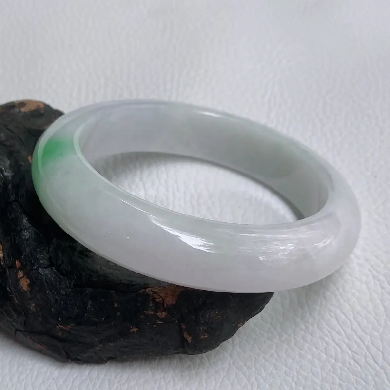 Jade Blossom Glutinous Jade Jadeite Bangles Women's-3