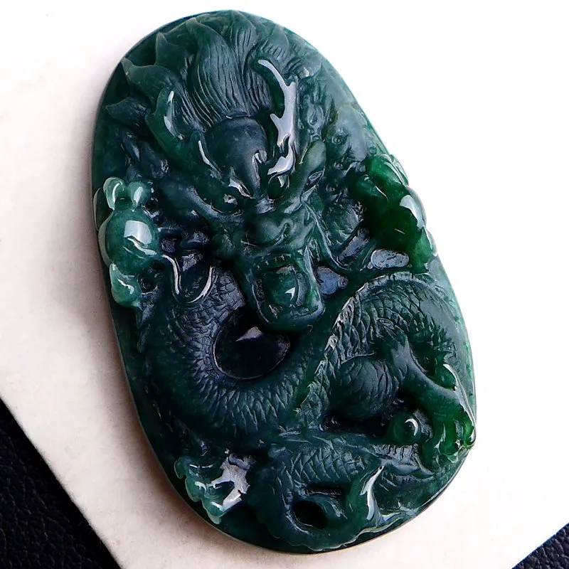 Jade Blossom Glutinous Jade Jadeite Pendants Unisex-3