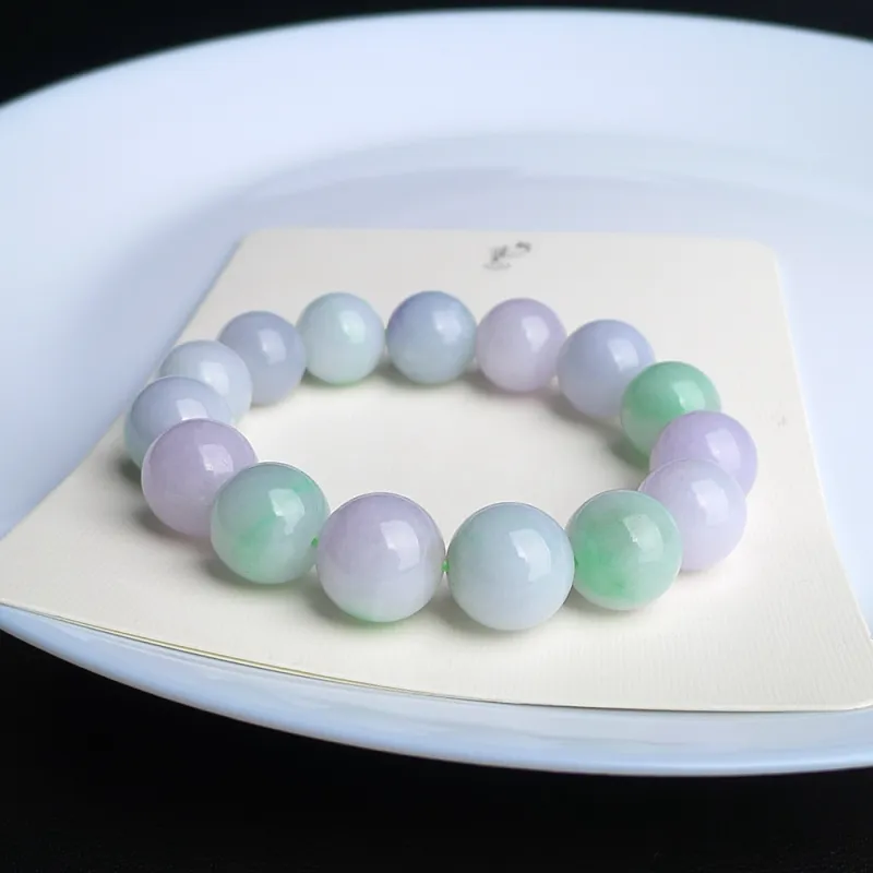 Jade Blossom Glutinous Jade Jadeite Bracelets Women's-4