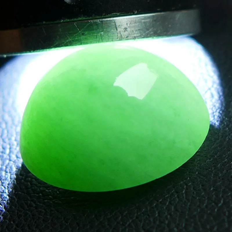 Jade Blossom Ice Glutinous Jadeite Ring Face Women's-4