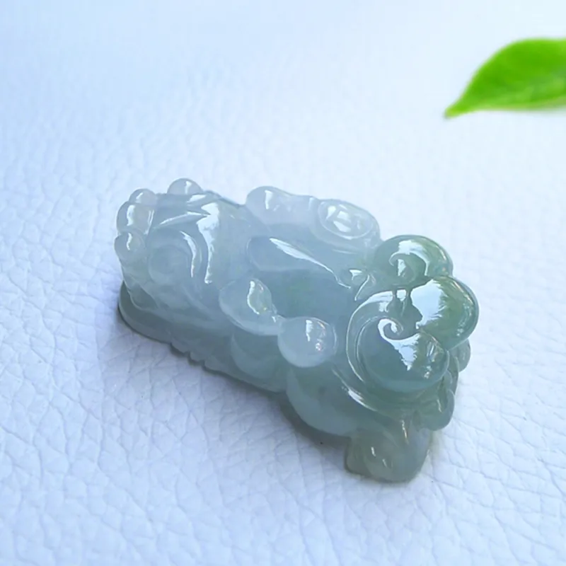 Jade Blossom Glutinous Jade Jadeite Pendants Unisex-3