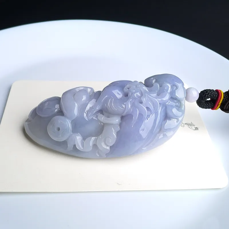 Jade Blossom Glutinous Jade Jadeite Collectible Ornament Unisex-4