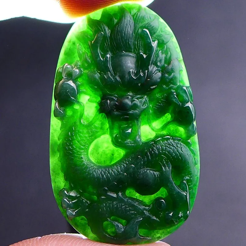 Jade Blossom Glutinous Jade Jadeite Pendants Unisex-1