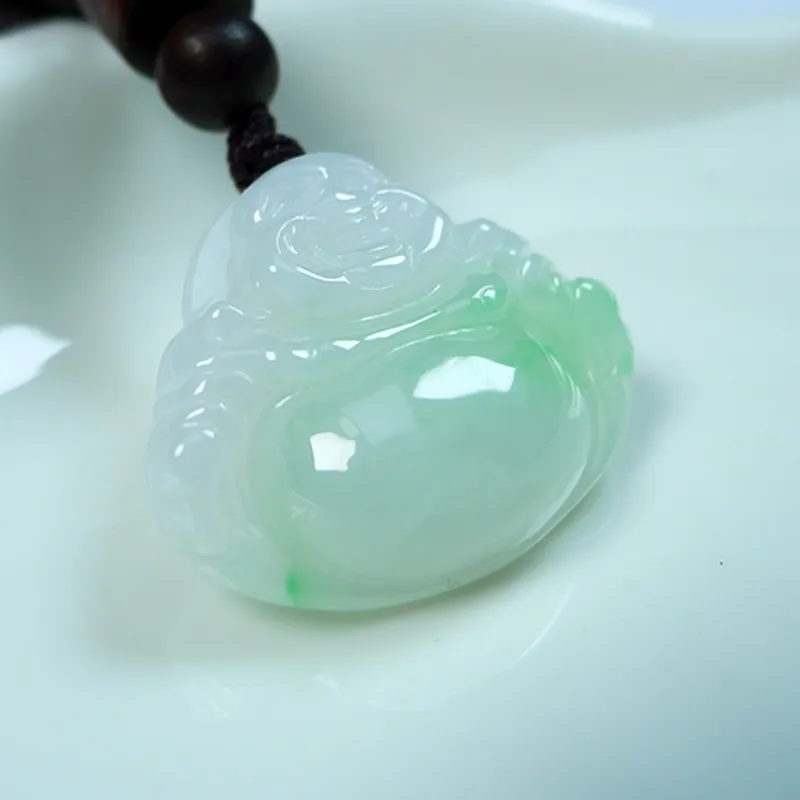 Jade Blossom Glutinous Jade Jadeite Pendants Unisex-4