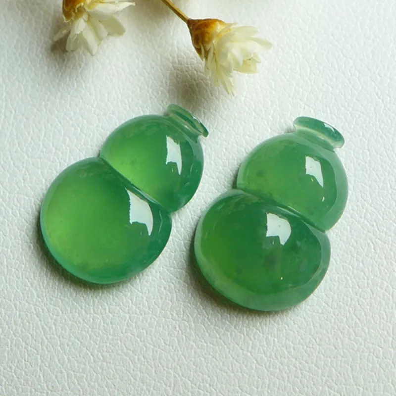 Jade Blossom Glutinous Jade Jadeite Ring Face Unisex-3