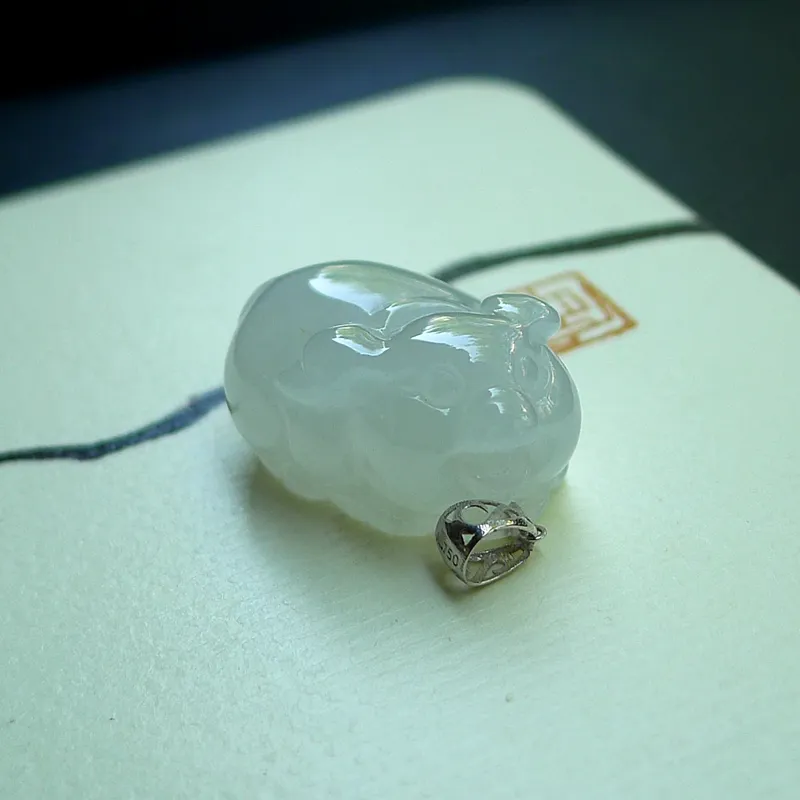 Jade Blossom Glutinous Jade Jadeite Pendants Unisex-4