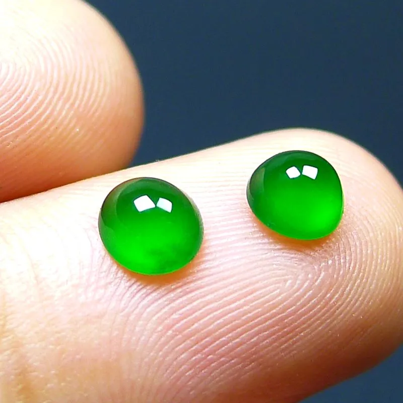 Jade Blossom Glutinous Jade Jadeite Ring Face Kids'-1