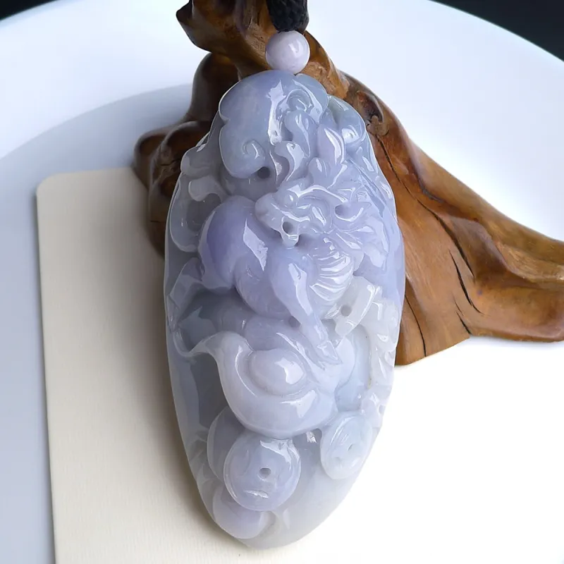 Jade Blossom Glutinous Jade Jadeite Collectible Ornament Unisex-2