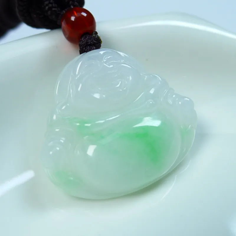 Jade Blossom Glutinous Jade Jadeite Pendants Unisex-4