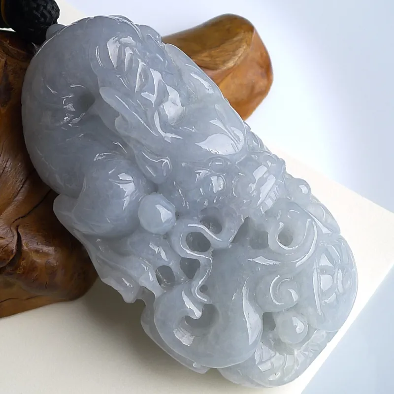 Jade Blossom Glutinous Jade Jadeite Collectible Ornament Unisex-1