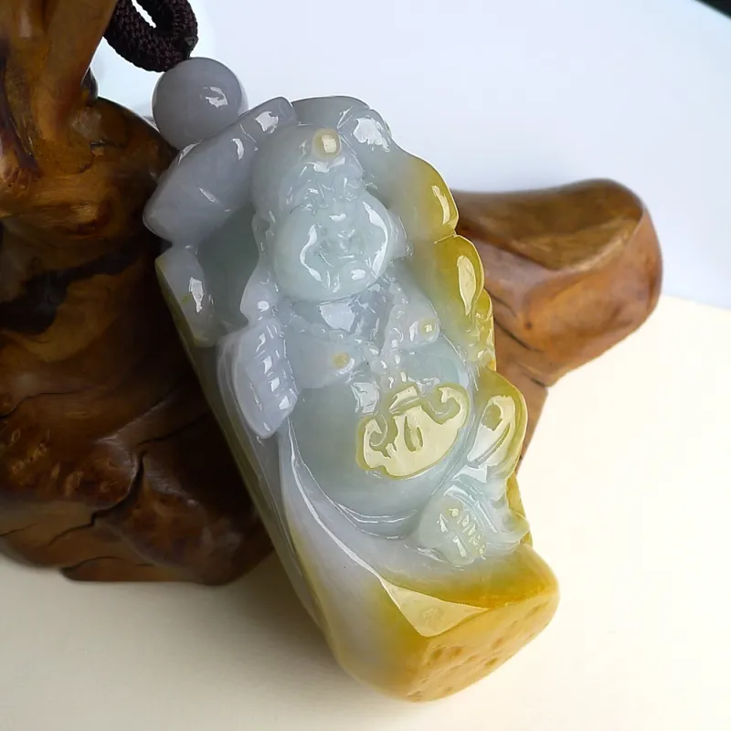 Jade Blossom Glutinous Jade Ornaments Unisex-2