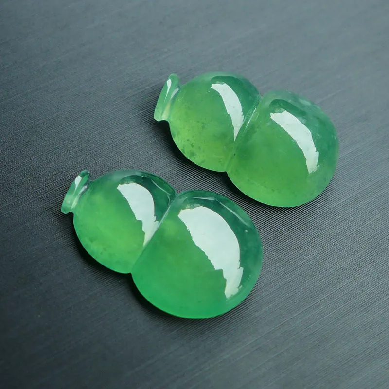 Jade Blossom Glutinous Jade Jadeite Ring Face Unisex-2