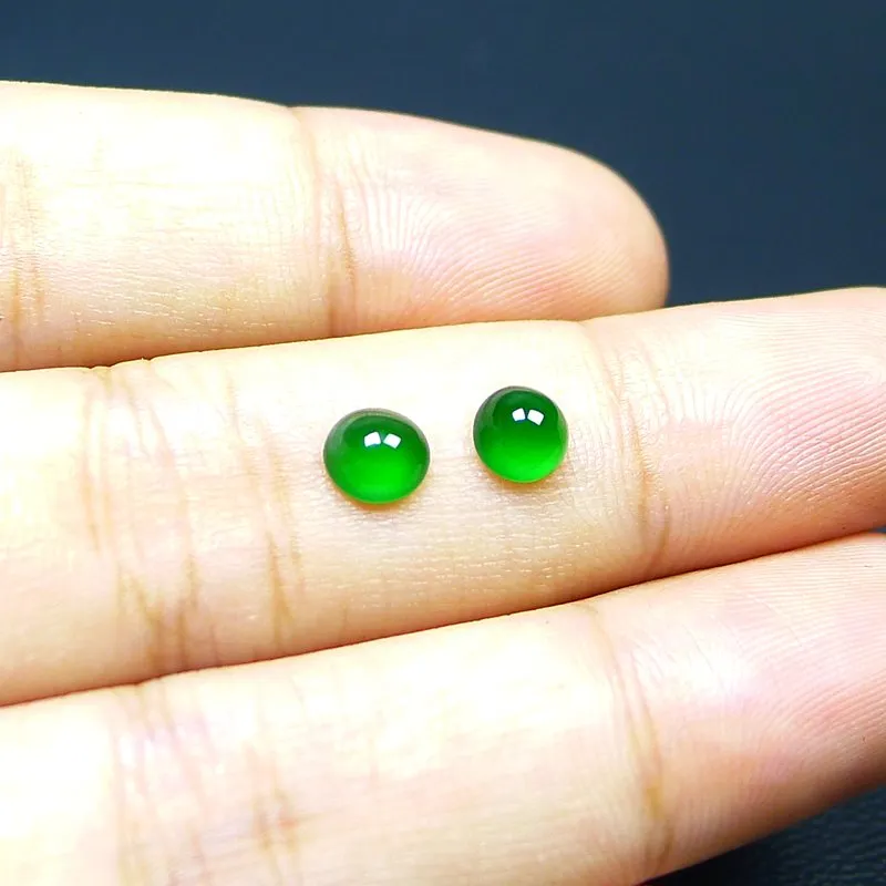 Jade Blossom Glutinous Jade Jadeite Ring Face Kids'-3