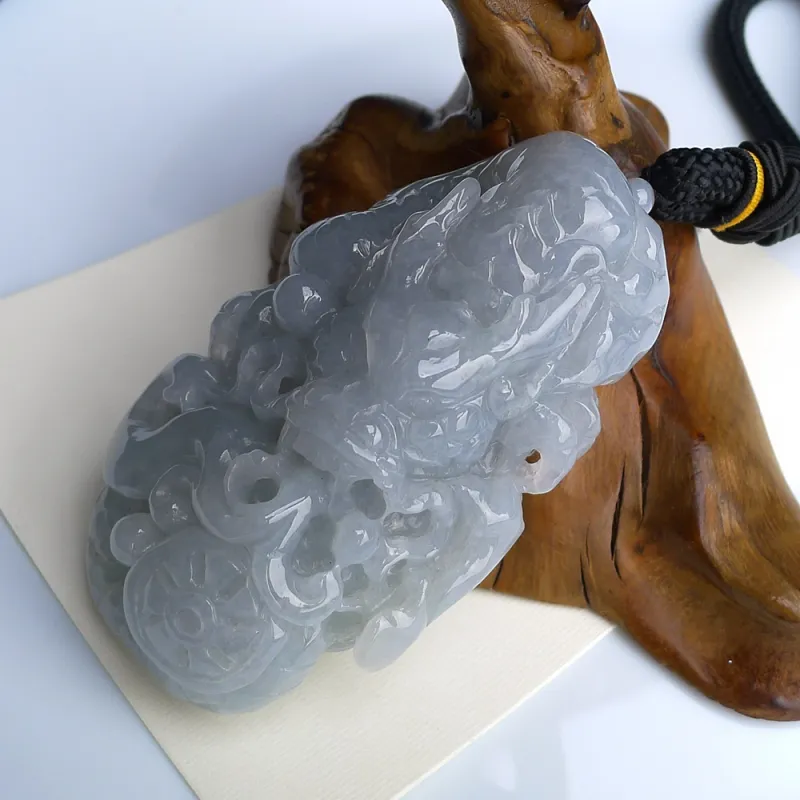Jade Blossom Glutinous Jade Jadeite Collectible Ornament Unisex-3