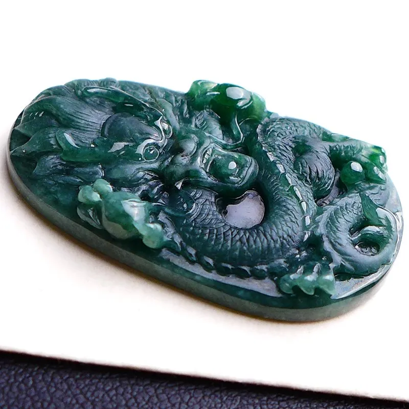 Jade Blossom Glutinous Jade Jadeite Pendants Unisex-4