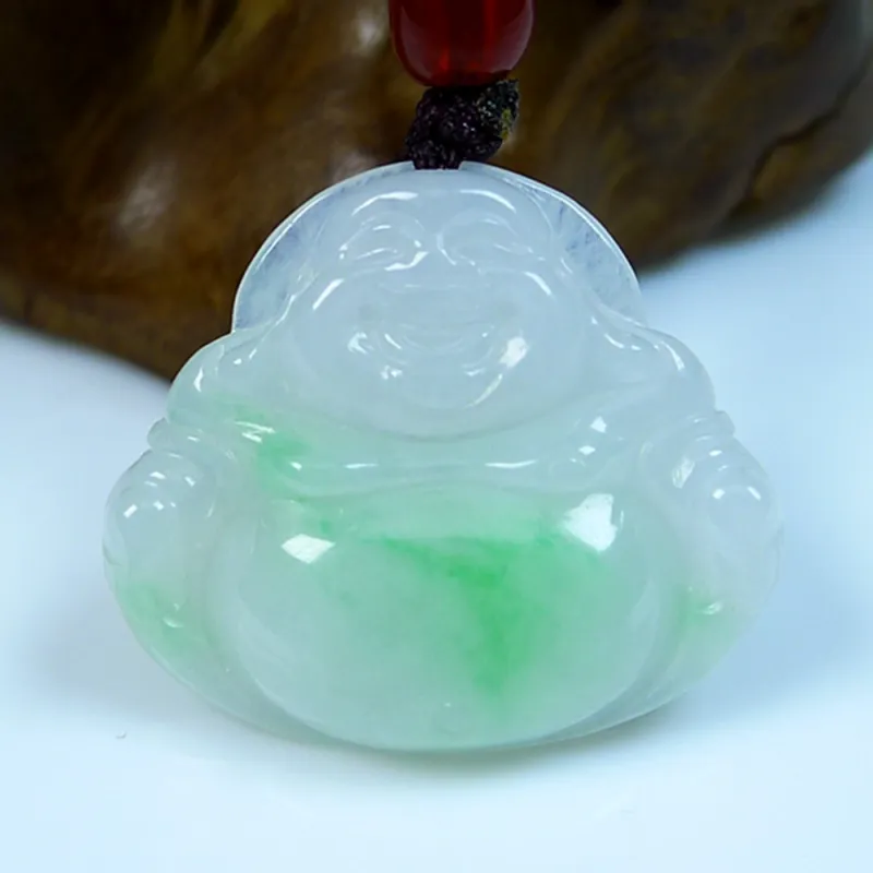Jade Blossom Glutinous Jade Jadeite Pendants Unisex-2