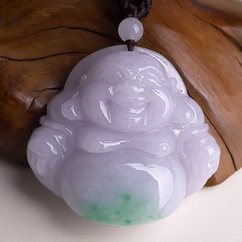 Jade Blossom Glutinous Jade Jadeite Pendants Unisex-3