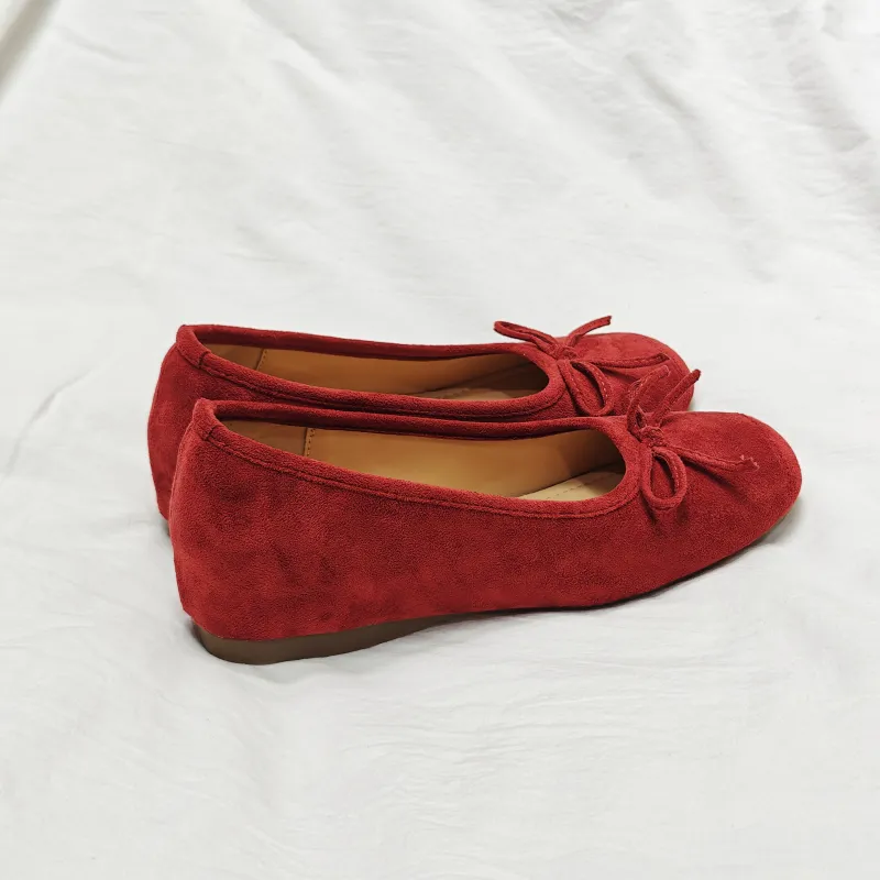 QING MISS Casual Single Shoes Women's Red-1