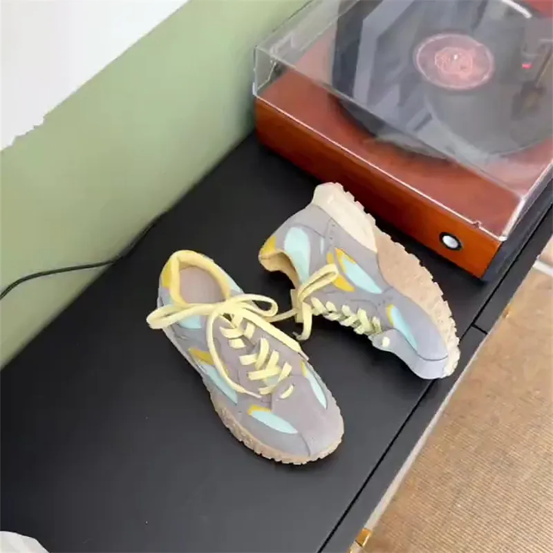 QING MISS Cortez Shoes Slip Resistant, Abrasion Resistant, Breathable Low Top Casual Shoes Women's Gray Blue-3