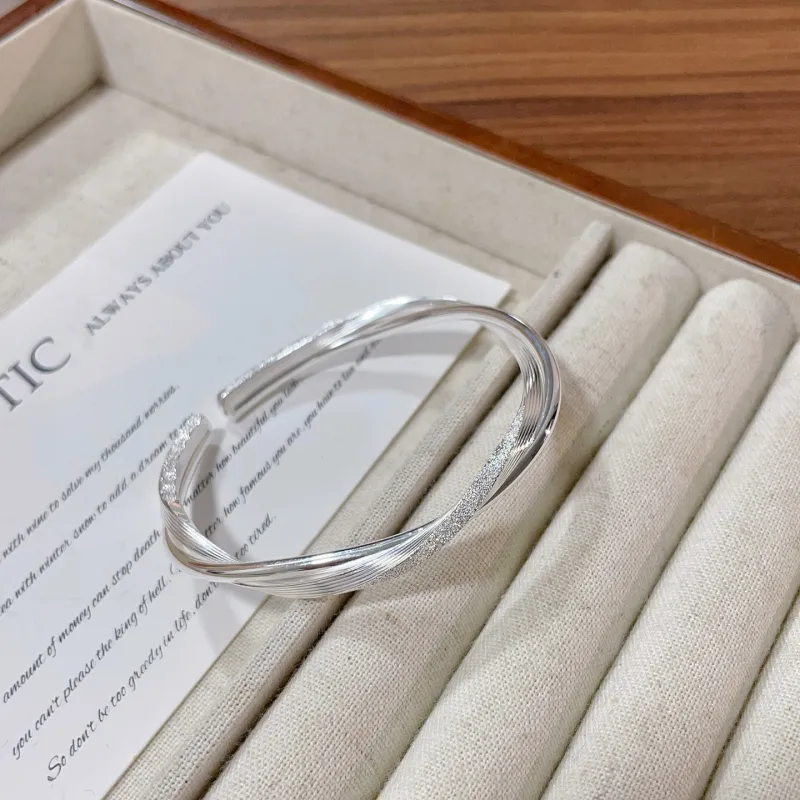 Hui Xuan Charm 999 Fine Silver Bangles Women's-5
