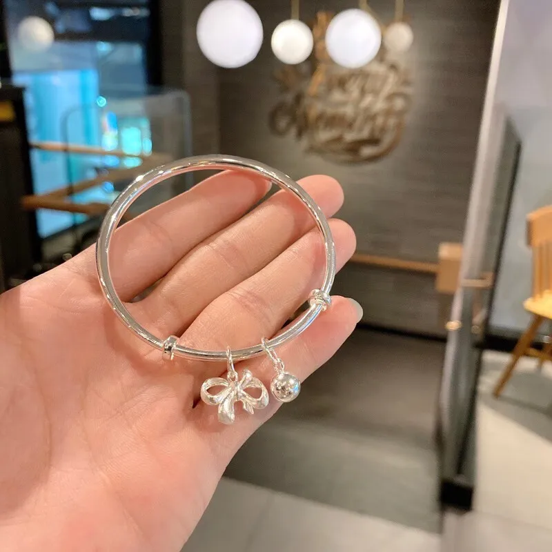 Hui Xuan Charm 999 Fine Silver Bangles Women's-3
