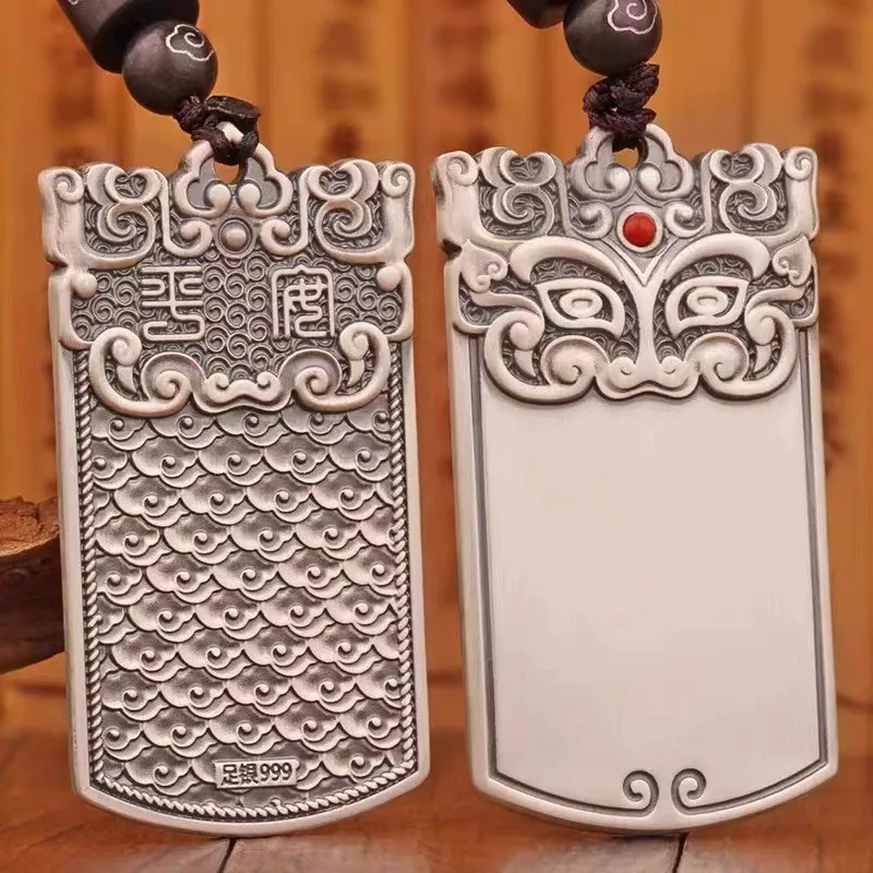 Hui Xuan Charm 999 Fine Silver Foot Silver Pendants Unisex-6