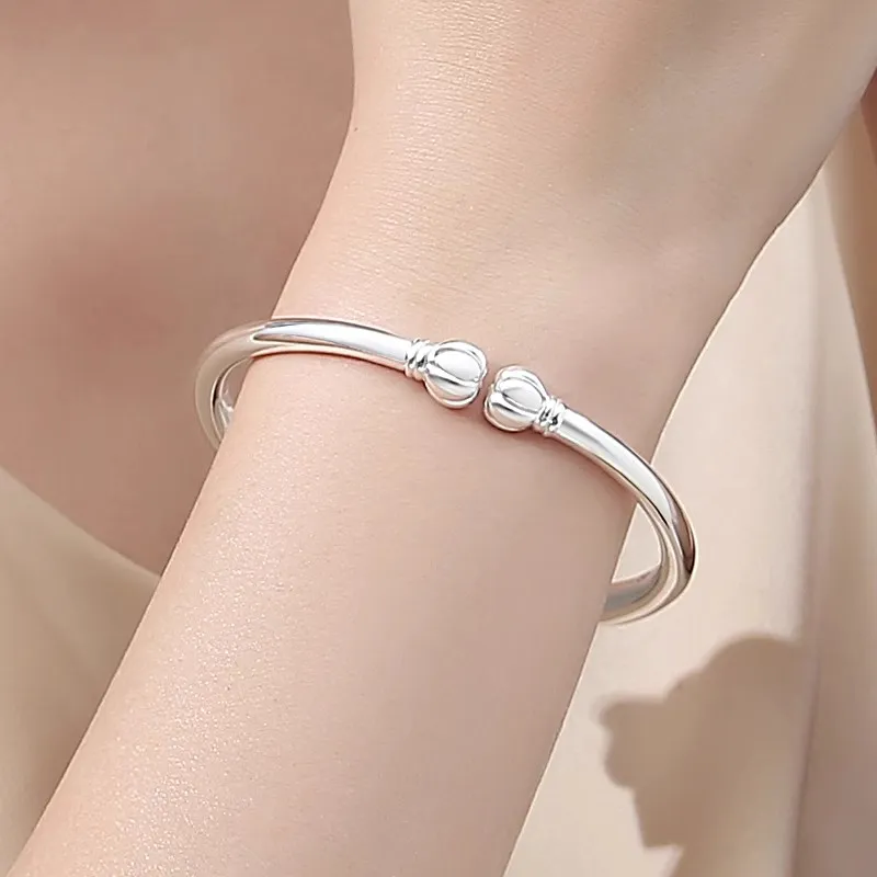 Hui Xuan Charm 999 Fine Silver Bangles Women's-4