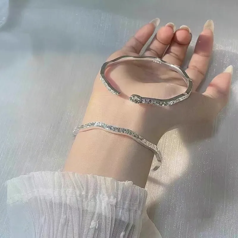Hui Xuan Charm 999 Fine Silver Bangles Women's-4